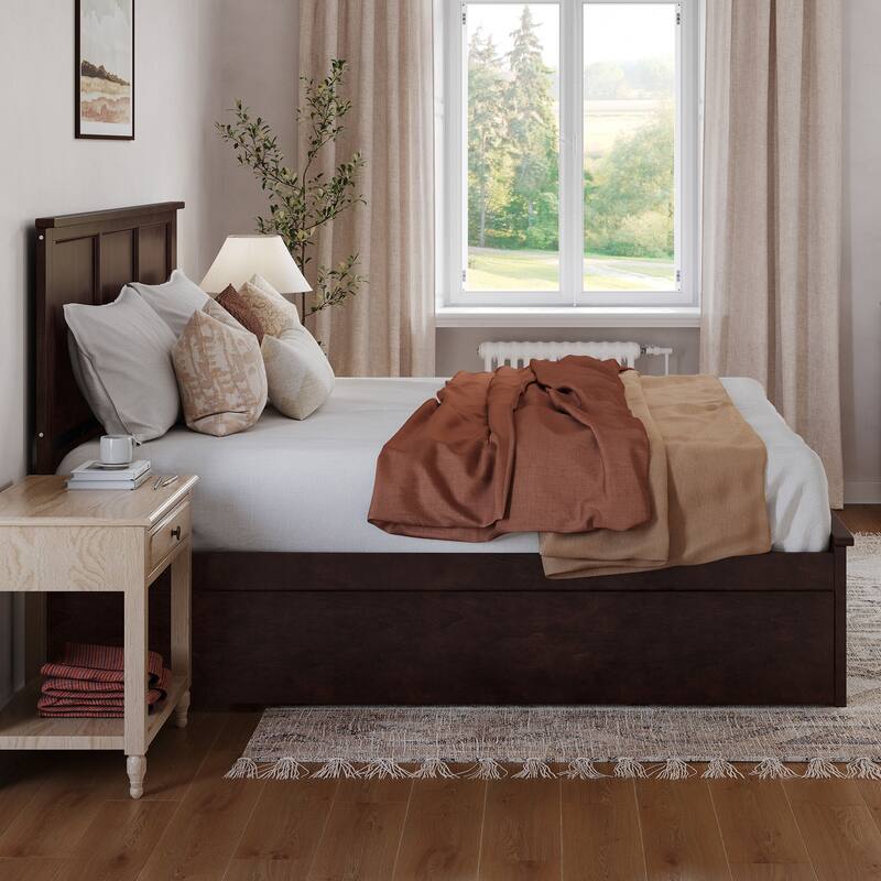 AFI Madison Platform Bed with Matching Footboard & Trundle