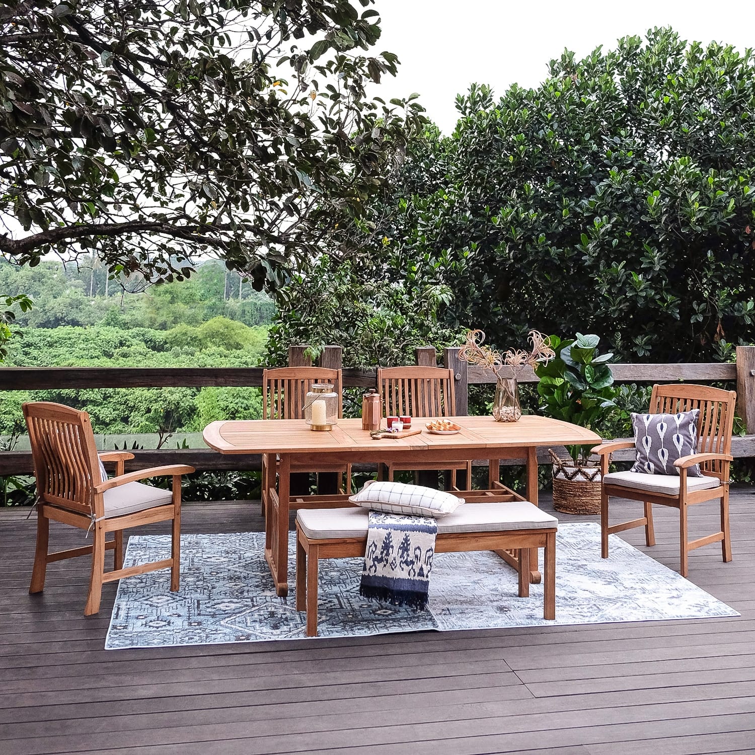 Option Natural Teak/Beige Cushion