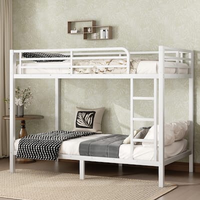 Twin XL Metal Bunk Bed with Noise Reduction and Under-Bed Storage