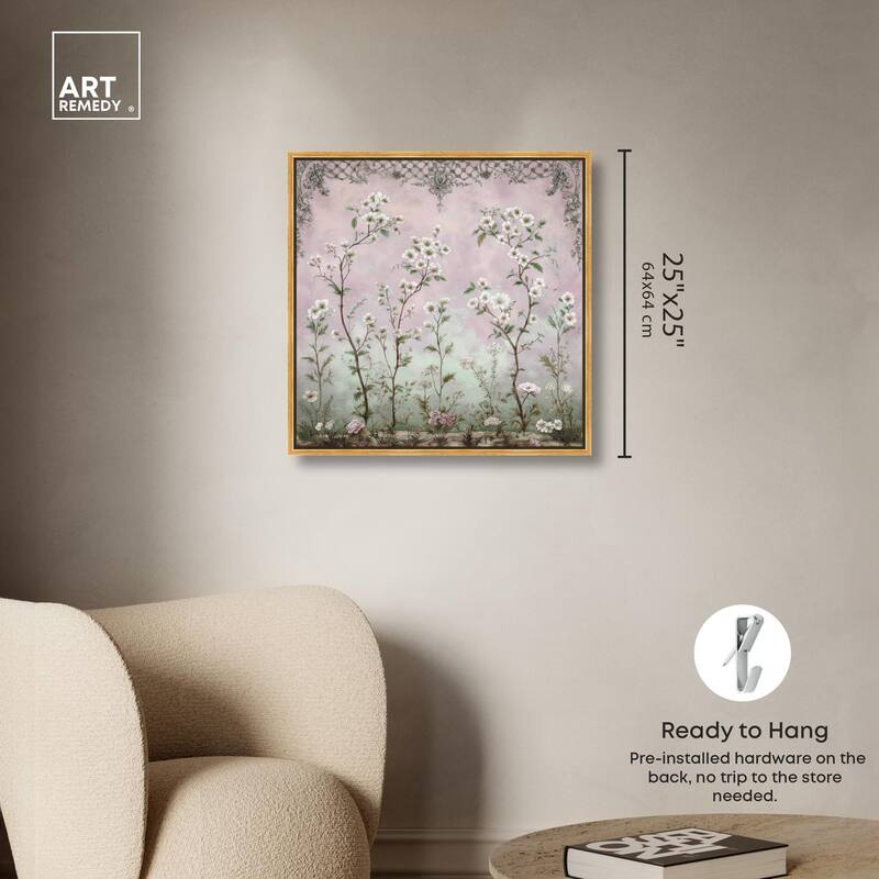 Floral Frieze in Fade Canvas by Art Remedy