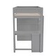 preview thumbnail 14 of 13, Classic Twin Loft Bed Solid Wood Structure Slats Loft Bed with All-in-One Desk Drawers ,Guardrail, Sliding Doors Cabinet - Grey