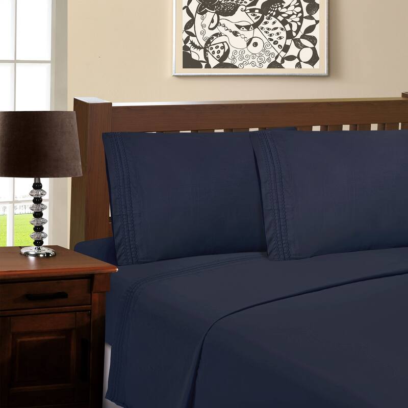 Superior Brushed Microfiber Solid Deep Pocket Sheet Set
