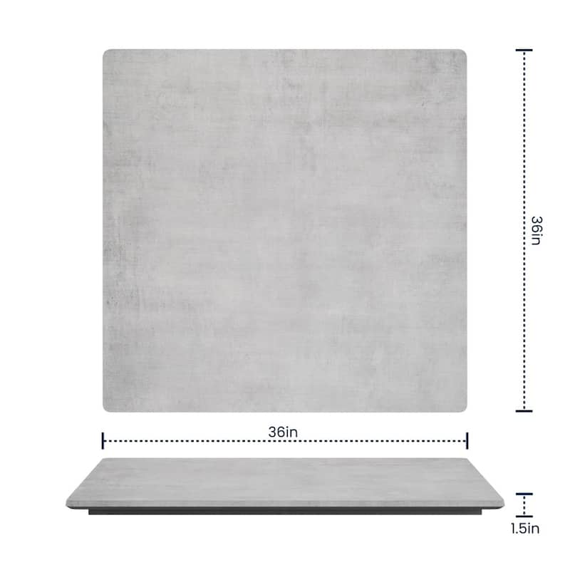 Commercial HPL Wrapped Seamless Scratch and Stain Resistant Tabletop - 36"W x 36"D x 1.5"H