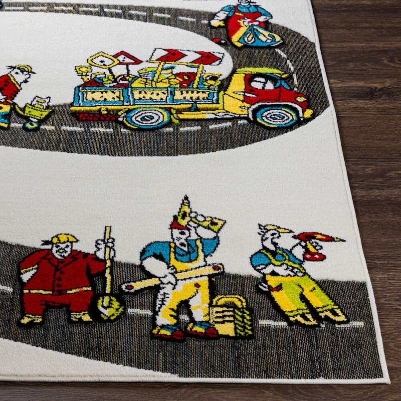 Elmer Playful Construction Area Rug