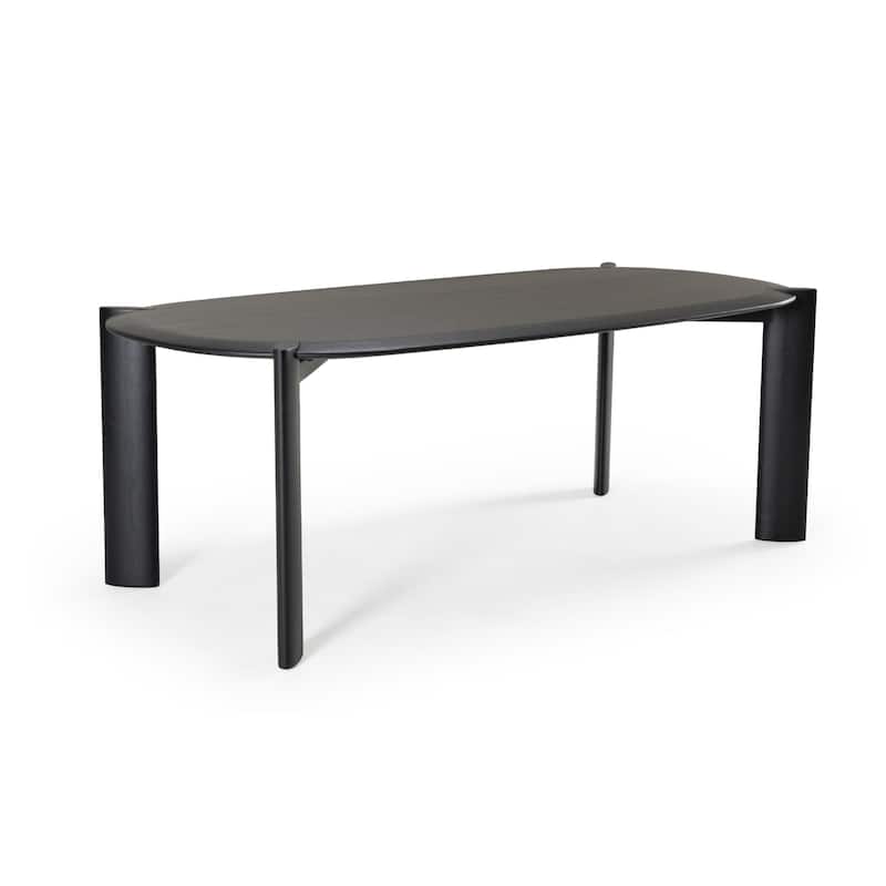Modrest Steven Modern Black Oval Dining Table
