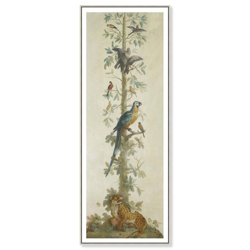 Leopard and Papagayo Panoramic Canvas by Art Remedy - Silver - 20" x 54"