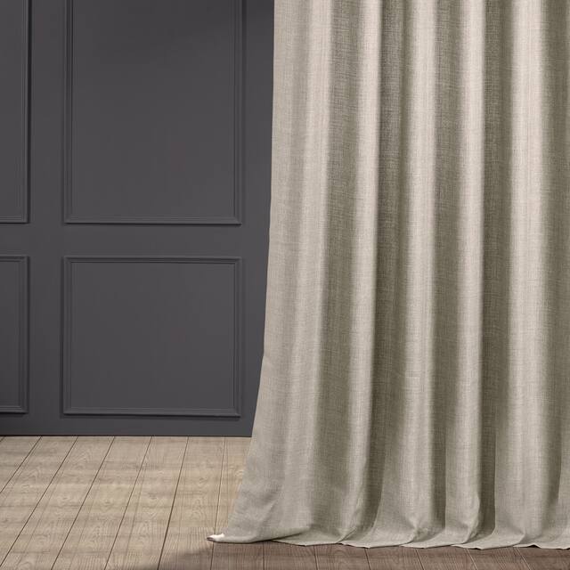 Exclusive Fabrics Italian Faux Linen Curtain (1 Panel)