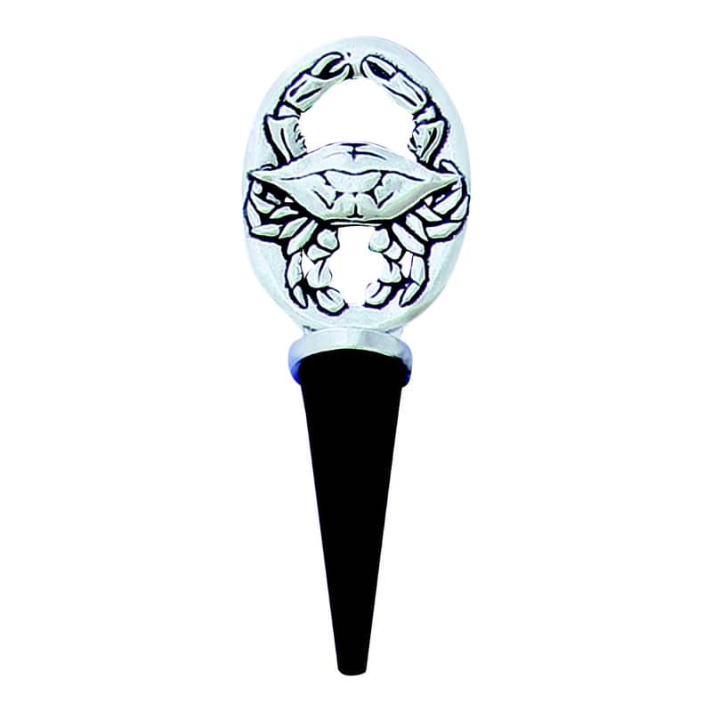 Maryland Crab Bottle Stopper Pewter 5 Inch Shaped Sealife Crustacean Shellfish - Silver