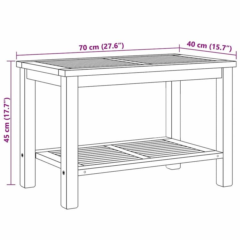 vidaXL Coffee Table Brown Solid teak wood