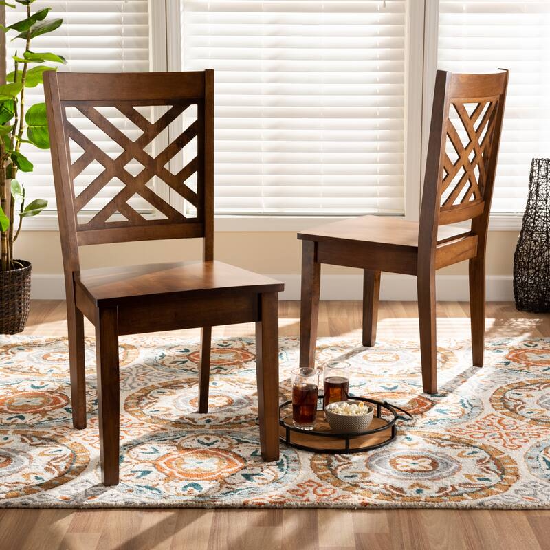 Caron Modern and Contemporary Transitional 2-Piece Dining Chair Set