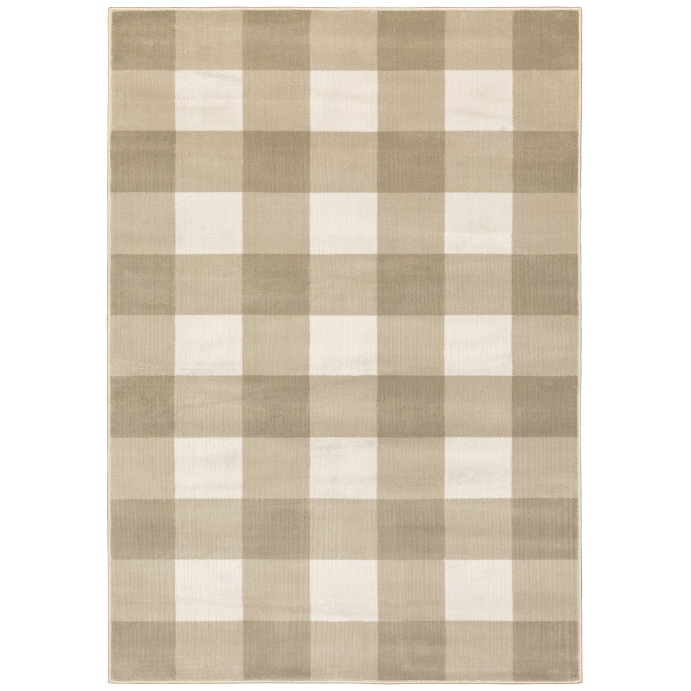 Style Haven The Gray Barn Told Gait Gingham Checker Area Rug