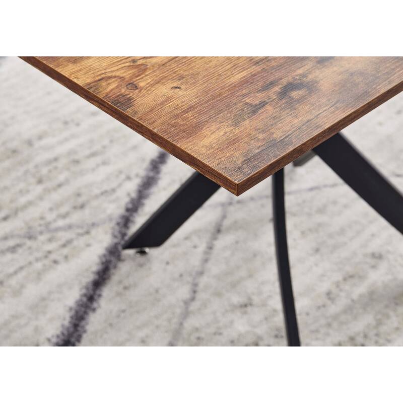 Rectangle MDF Dining Table with Metal Base