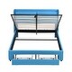 preview thumbnail 5 of 16, Modern Queen Size Upholstered Hydraulic Platform Bed with 2 Drawers - Large Storage Space, Metal Construction