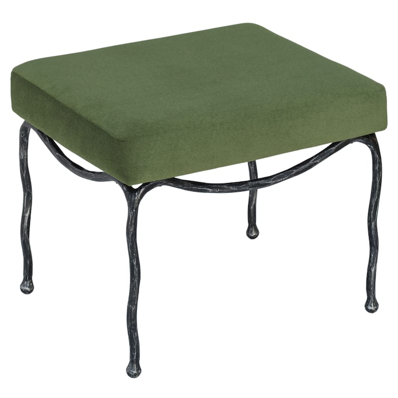 SAFAVIEH Couture Lacarla And Metal Legs Ottoman