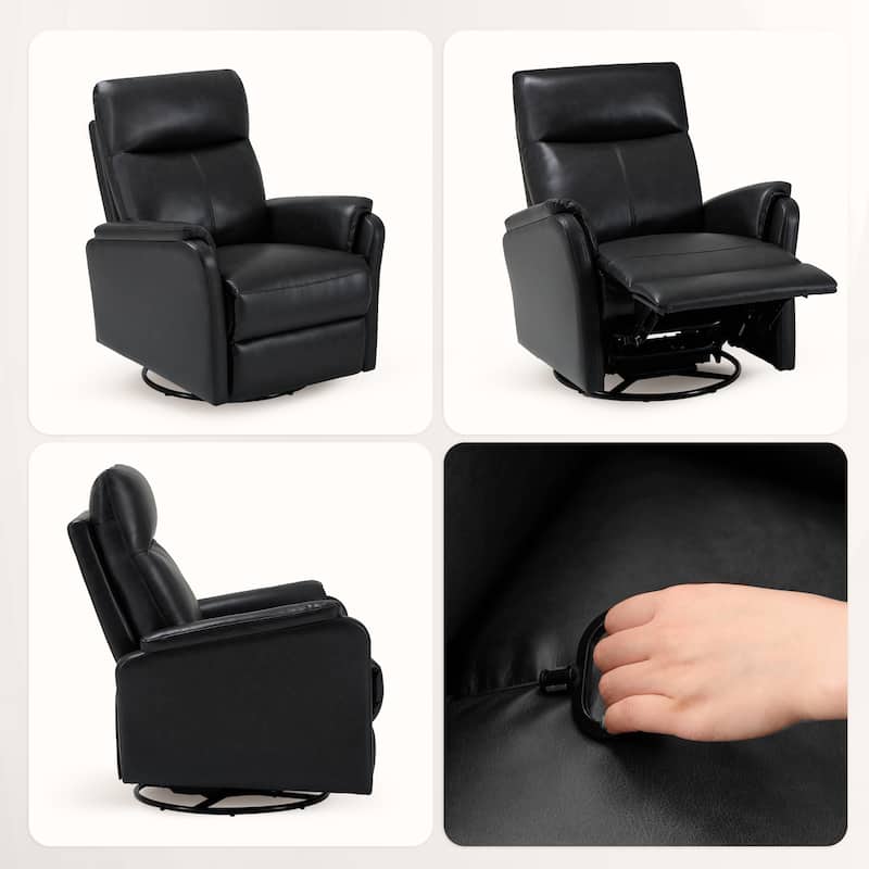 Fabric Recliner Sofa Chair Swivel Rocking Footrest-Single Seat for Living Room