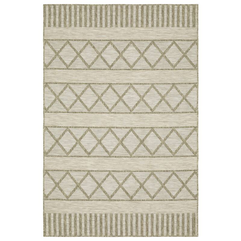 Vista Home Tangelo Textured Diamonds Tan/Brown Ultimate Performance Area Rug-