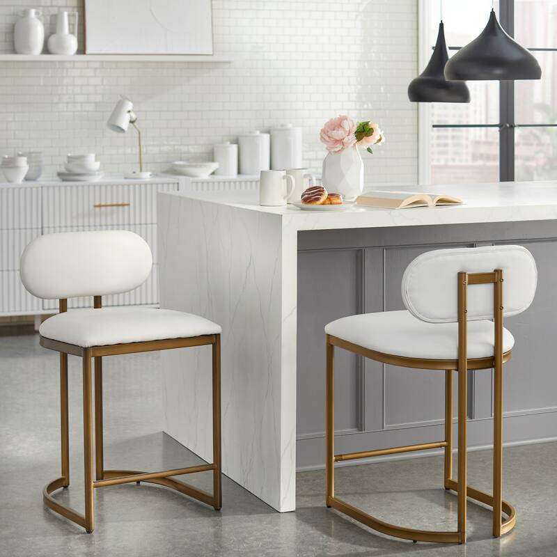 angelo:HOME Perry 24-Inch Metal Counter Stools (Set of 2)