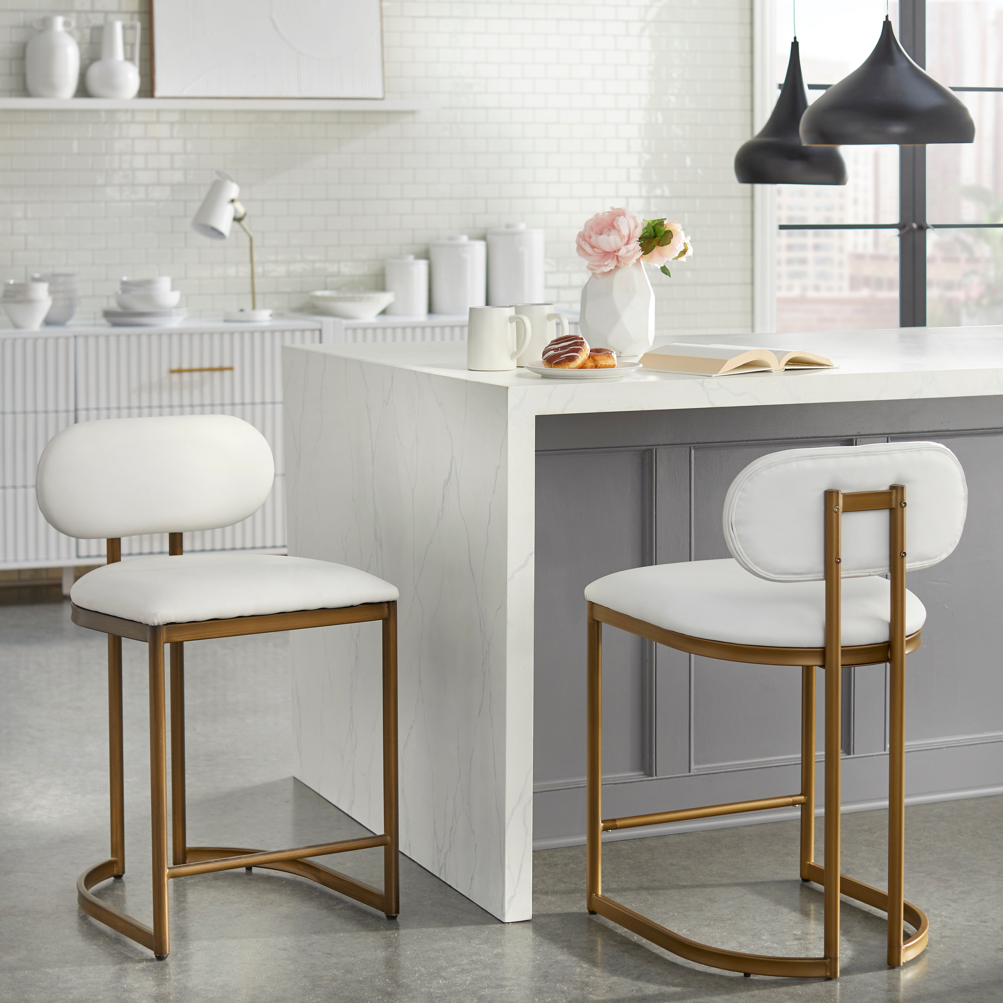 Brass discount counter stools