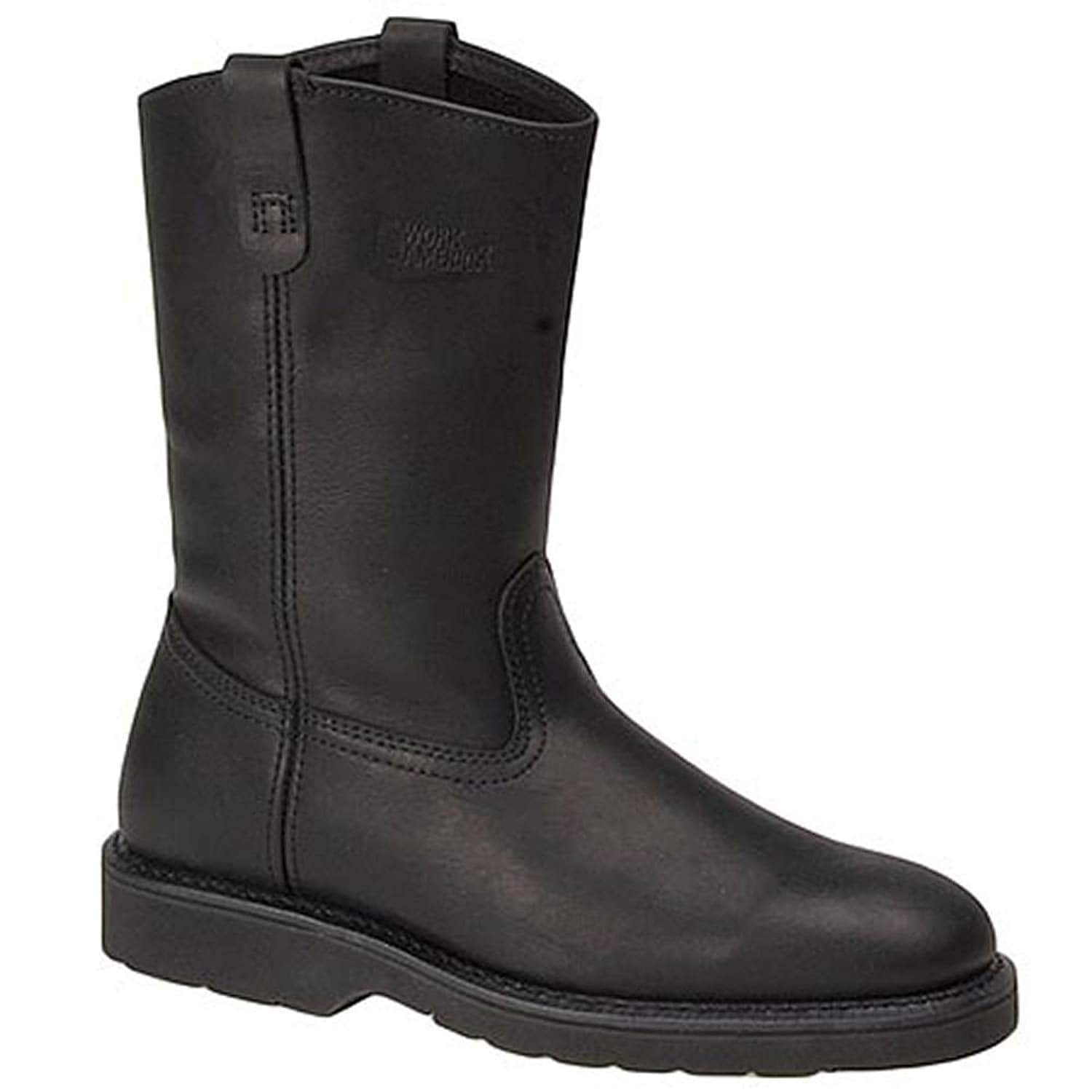 Work America Mens Wellington Leather Closed Toe Mid-Calf Fashion Boots