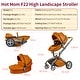 preview thumbnail 2 of 11, Hot Mom Stylish Baby Stroller: F22 Height-Adjustable Seat and Reclining Baby Carriage