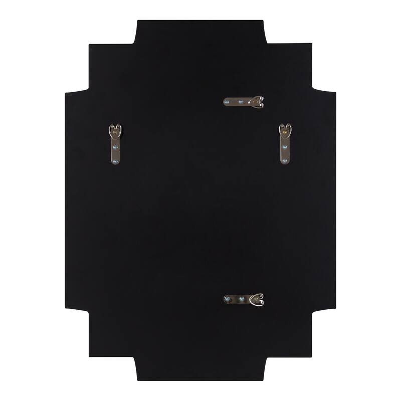 Kate and Laurel Minuette Traditional Decorative Framed Wall Mirror - 18x24 - Black