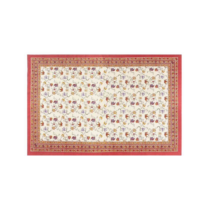 Fleurs des Indes Rectangular Cotton Tablecloth - Rectangle - 59-inches by 86-inches