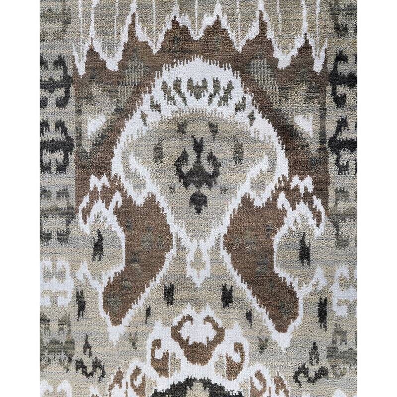 Ikat One-of-a-Kind Hand-Knotted Area Rug, Multicolor - 8' 10" x 12' 1"