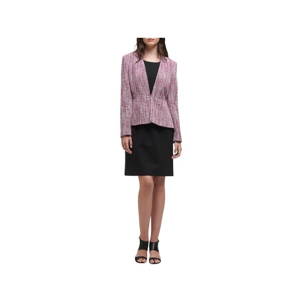 DKNY Womens Peplum Jacket Peplum Textured