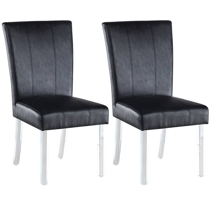 Somette Contemporary Curved Flare-Back Parson Side Chair, Set of 2