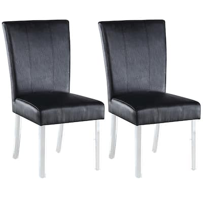 Somette Contemporary Curved Flare-Back Parson Side Chair, Set of 2