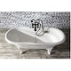 preview thumbnail 10 of 9, Kingston Brass Aqua Eden 72" Clawfoot Cast Iron Soaking Tub with
