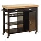 preview thumbnail 12 of 16, Simple Living Martha Rolling Rubberwood Kitchen Cart