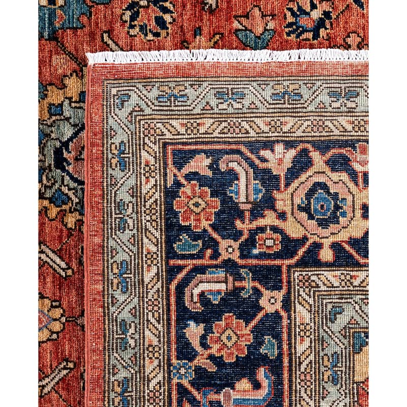 Serapi One-of-a-Kind Hand-Knotted Area Rug - Red - 9' 0" x 12' 0"