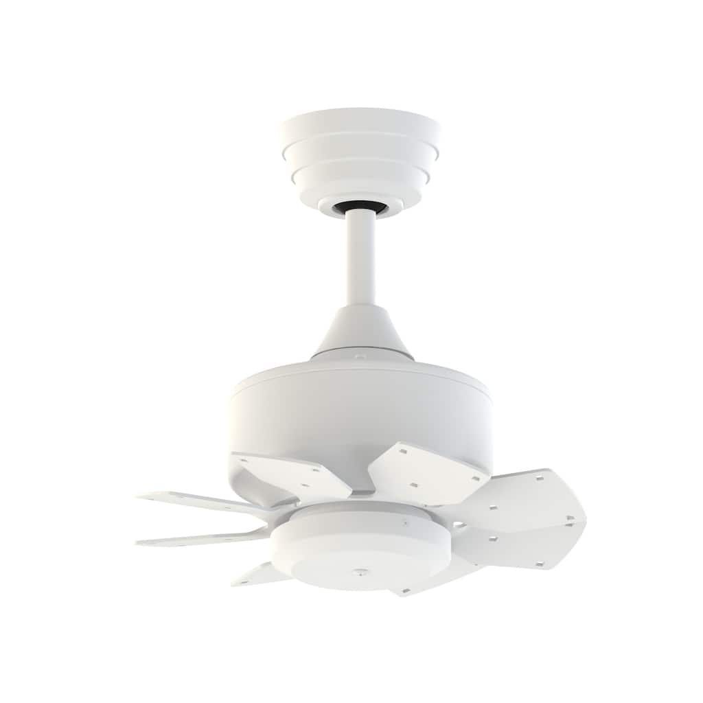 Fanimatino Levon Custom Indoor/Outdoor Smart Ceiling Fan DC Motor with Remote - Matte White
