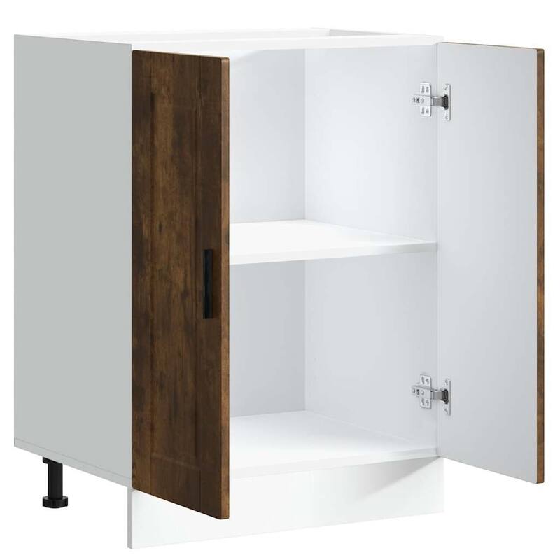 vidaXL Kitchen Base Cabinet Smoked Oak Engineered Wood - 18.1 x 23.6 x 32.1