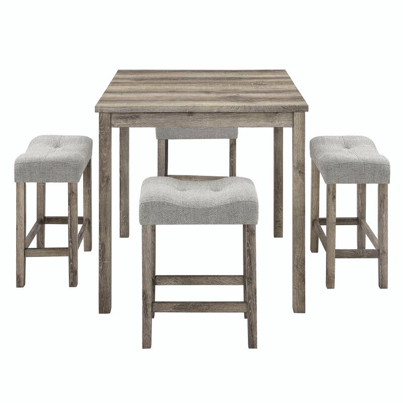 5-Piece Industrial Breakfast Table Set