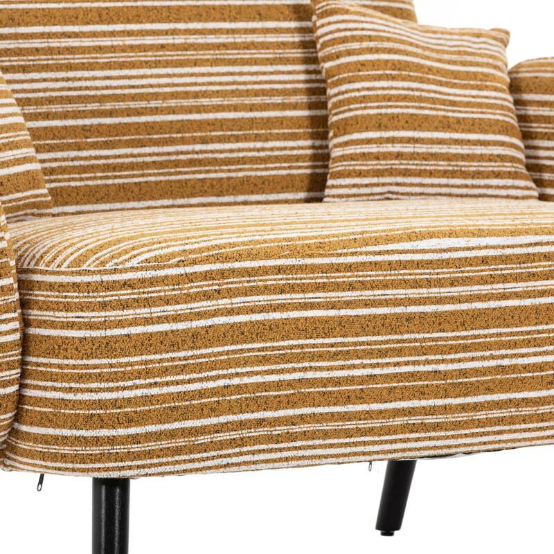 Modern style two-seater sofa with ultra-comfortable armrests, armrest pillows