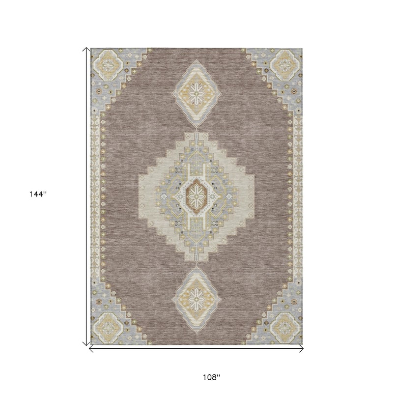 HomeRoots Oriental Traditional Rectangle Outdoor Rug