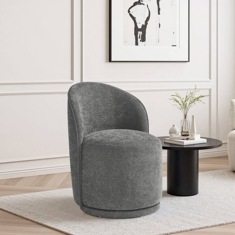 UIXE Modern Upholstered Swivel Armless Side Dining Chairs