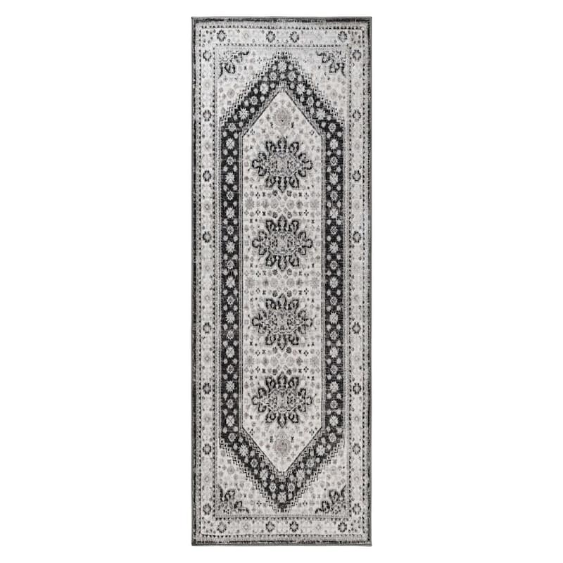 Superior Layland Classic Vintage Medallion Indoor Runner or Area Rug