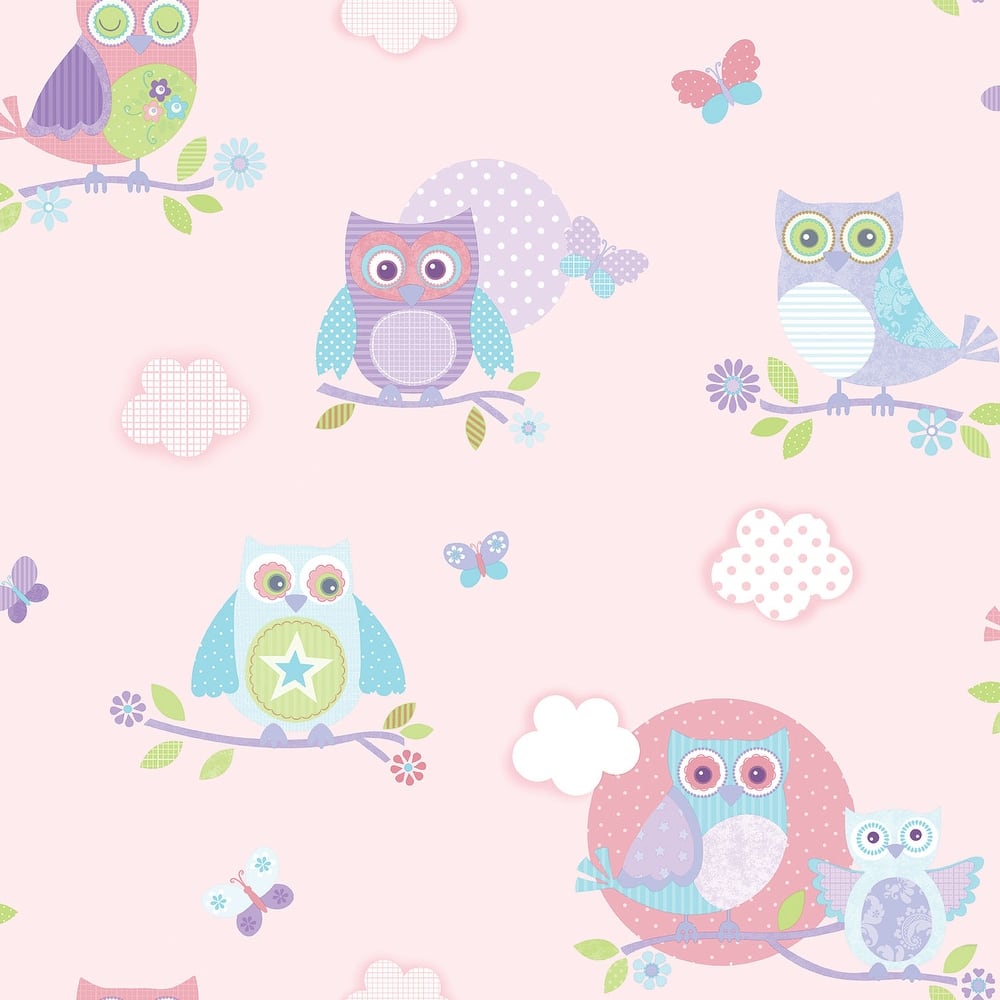 Galerie Wallcoverings Just 4 Kids 2 Owls Non-woven Matte Wallpaper Roll