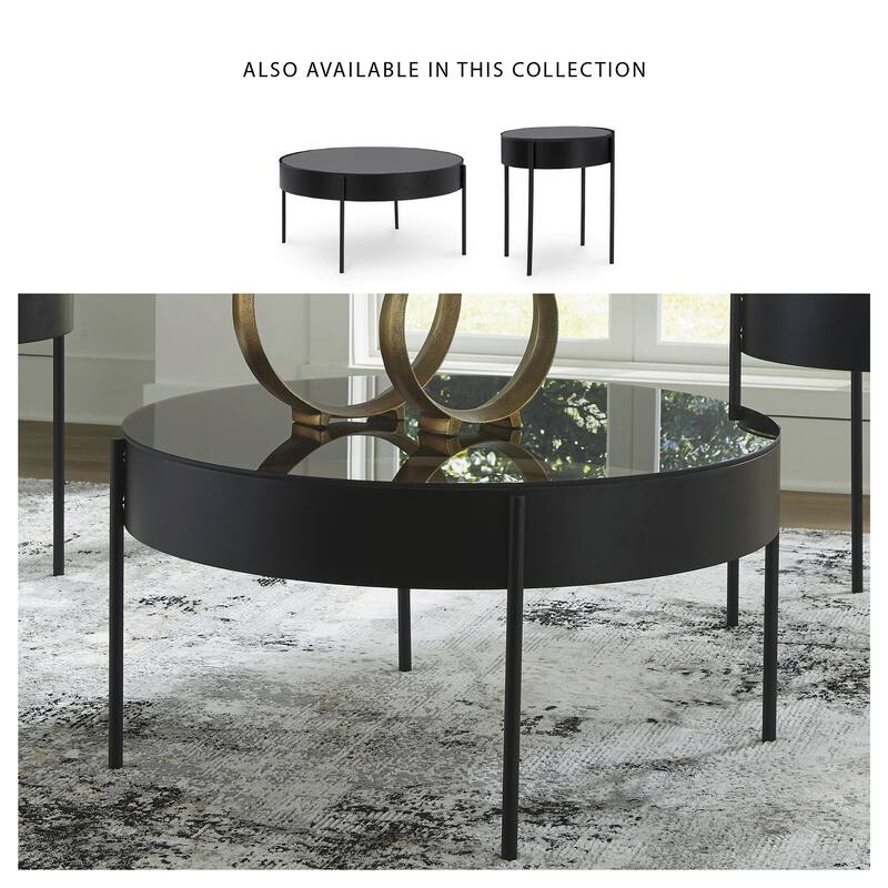 Signature Design by Ashley Ardoline Black Occasional Table Set (Set of 3) - 36" W x 36" D x 18.25" H