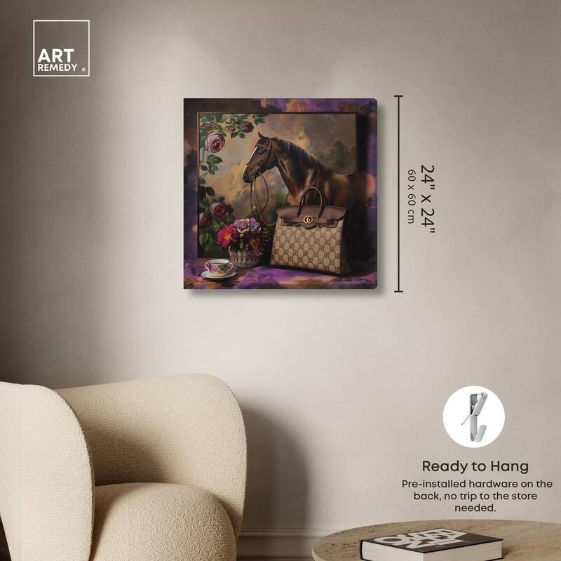 Fanciful Horse Portrait Canvas by Art Remedy, Gallery Wrapped