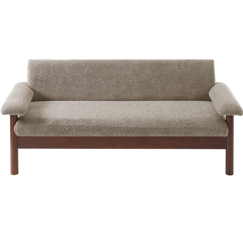Christopher Knight Home - Arlo Modern Upholstered 2-Seater Loveseat with Armrest Pillows and Rubberwood Frame