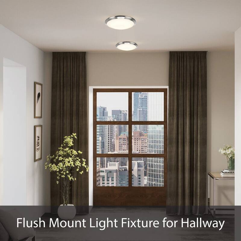 Aspen Creative Three-Light Flush Mount Ceiling Light Fixture, Brushed Nickel Finish, Wire Shade, 15-3/4" Diameter