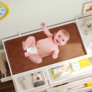 Safe Baby Changing Table with Storage,Diaper Changing Station,Bathroom Cabinet,Holds 110 LBS