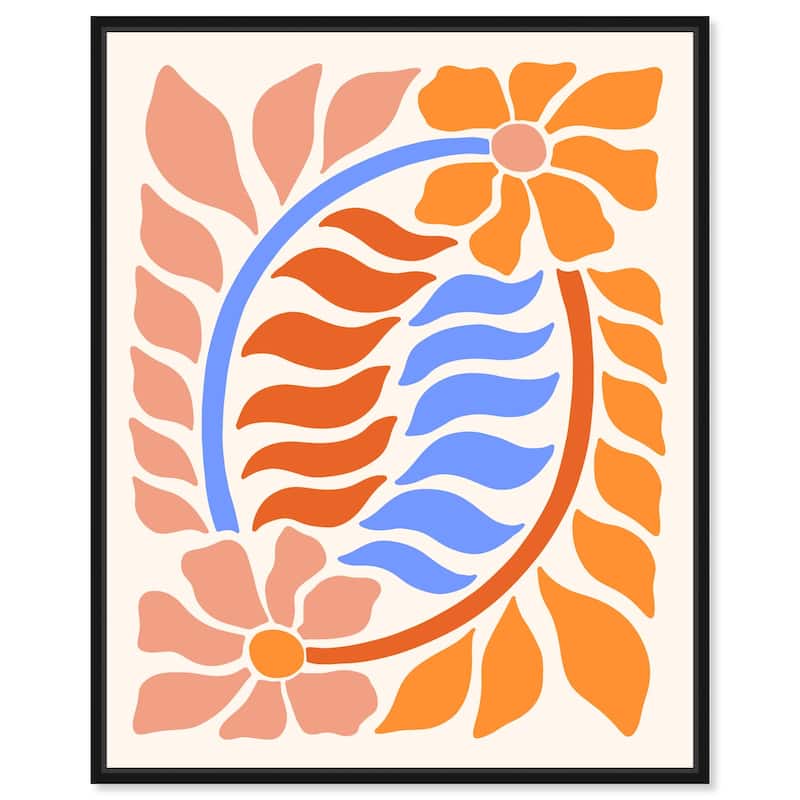 Floral Vine II Canvas by Art Remedy - 20" x 24" - Black