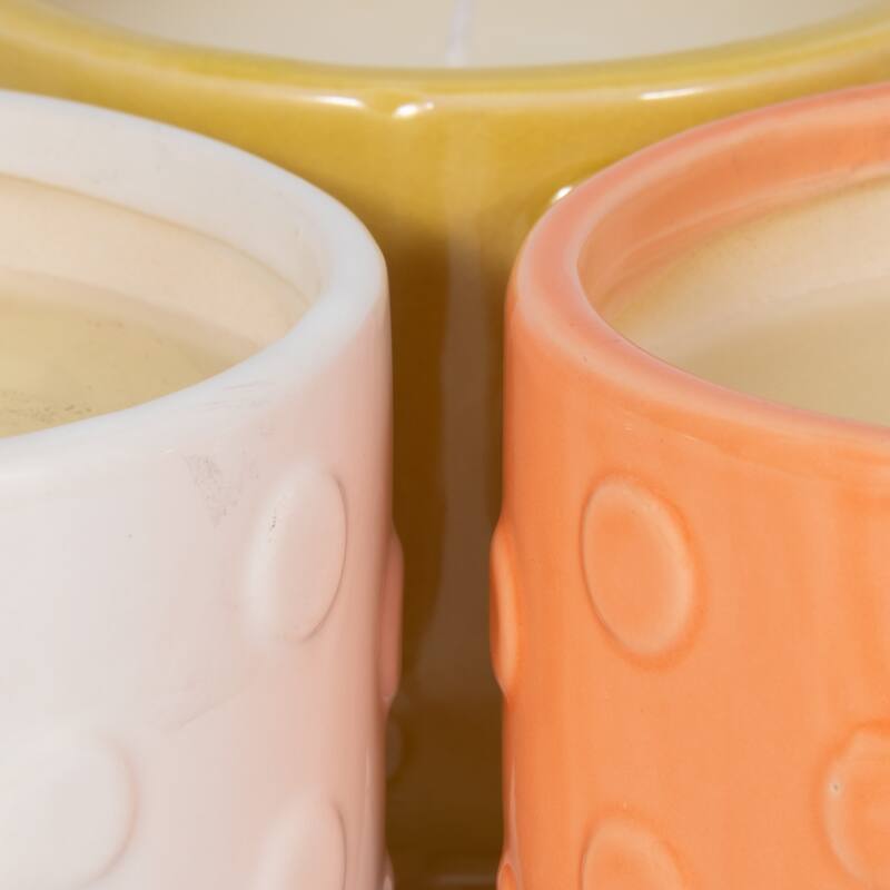 Set of 3, 5" Big Dot Footed Planter, Citro Candle 16oz 5.0"H - 6.0" x 6.0" x 5.0" - 6" x 6" x 5"