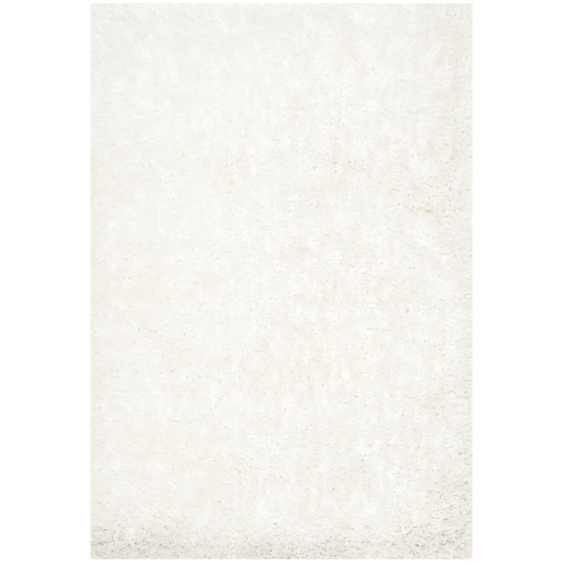 SAFAVIEH Handmade South Beach Leonella Shag Solid Polyester Rug - 2'3" x 4' - Snow White