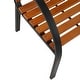 preview thumbnail 5 of 10, 48" Hardwood Slotted Steel Cast Iron Frame Outdoor Patio Garden Bench Park Seat